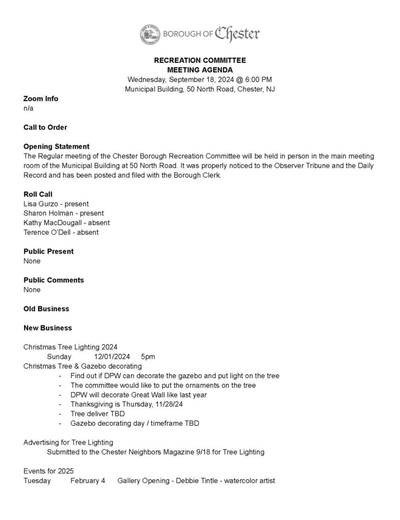2024-09-18 Recreation Committee Meeting Agenda _Page_1