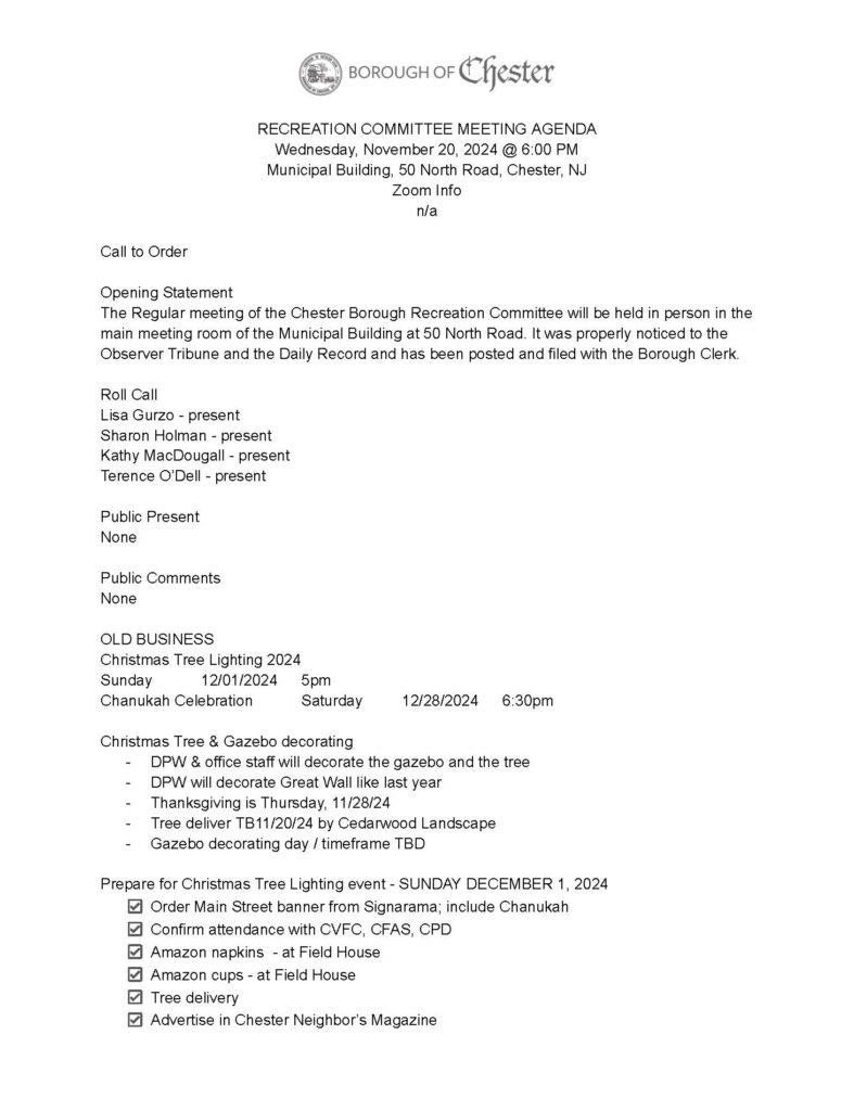 2024-11-20 Recreation Committee Meeting Agenda _Page_1
