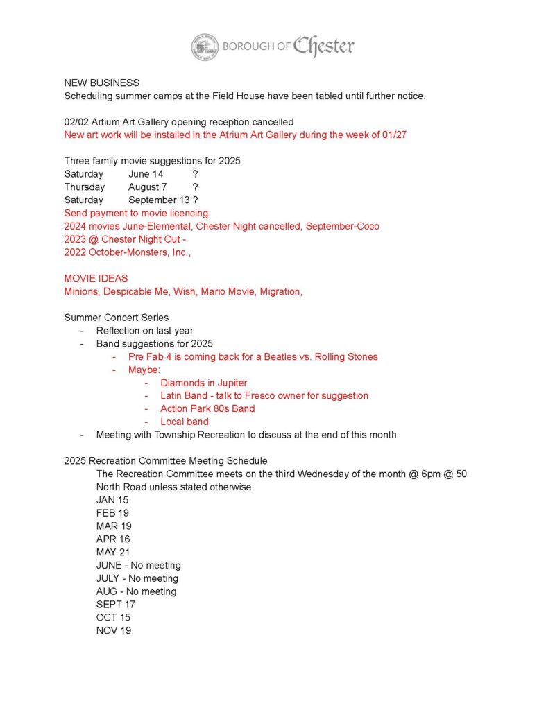 2025-01-15 Recreation Committee Meeting Agenda _Page_2