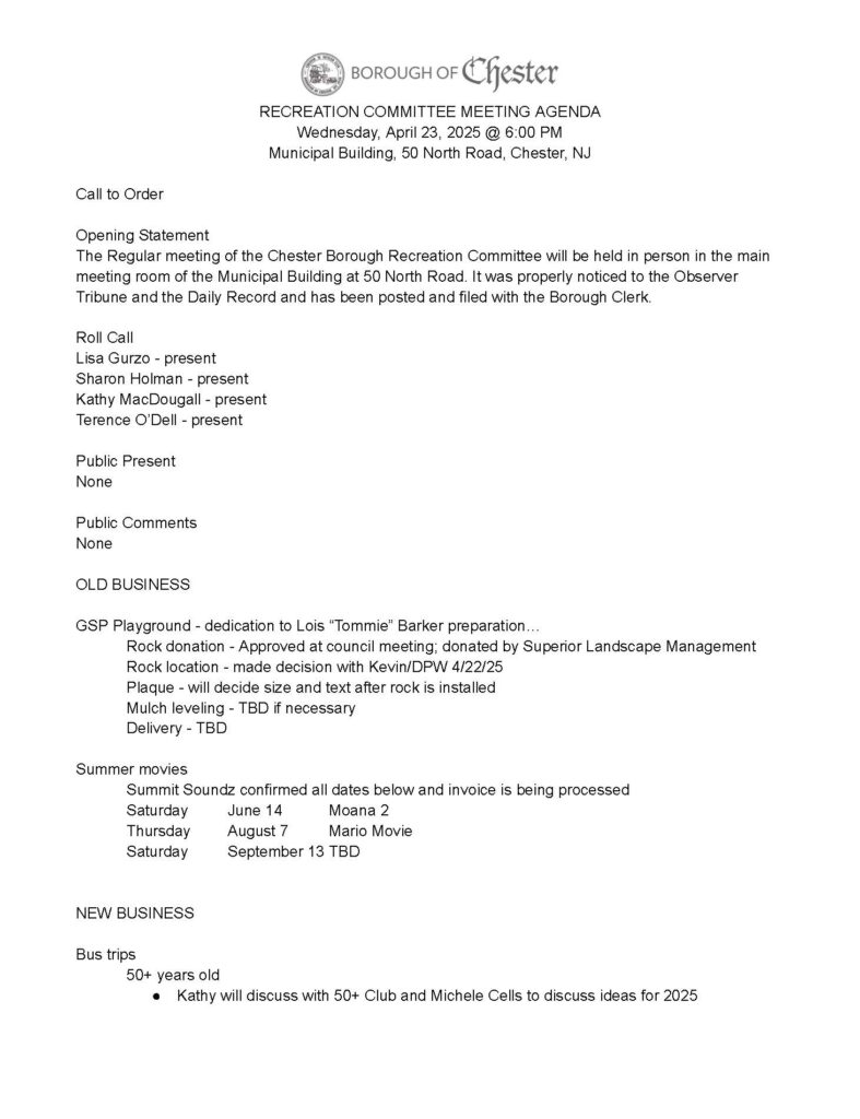 2025-04-23 Recreation Committee Meeting Agenda & Minutes _Page_1