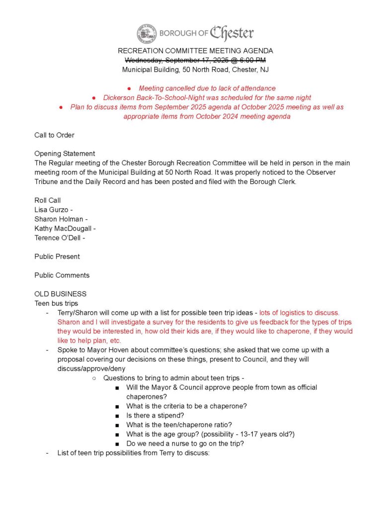 2025-09-17 Recreation Committee Meeting Agenda & Minutes _Page_1